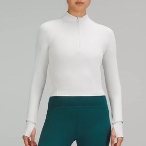 Rulu Ribbed Cropped Half Zip